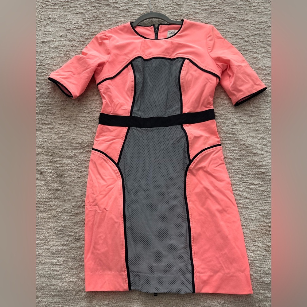 Milly original reflective mini dress with back zipper